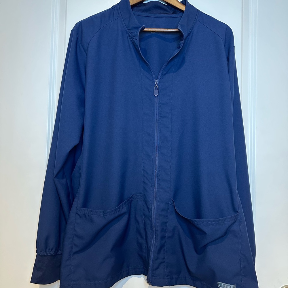 Med Couture Insight Navy Zip Warm Up